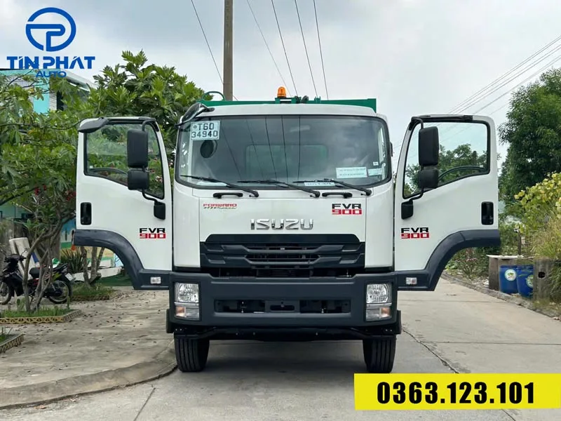 Xe ép rác 14 khối isuzu fvr-cabin trắng