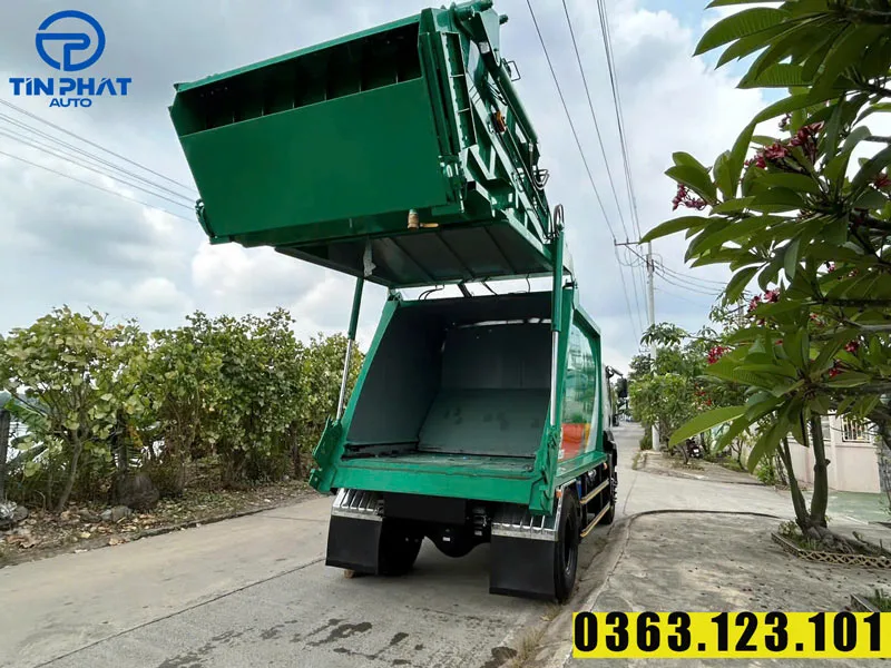 xe ép rác 14 khối isuzu - inox