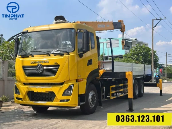 Xe Tải Dongfeng 3 Chân Gắn Cẩu Soosan 8 Tấn