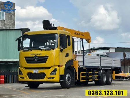 Xe Tải Dongfeng 3 Chân Gắn Cẩu Soosan 8 Tấn