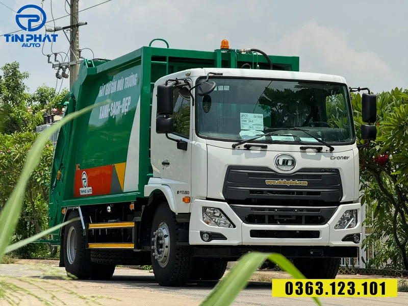 xe ép rác ud trucks 14 khối - máng xúc