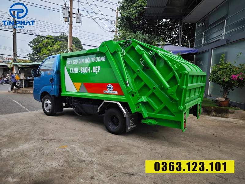 xe ép rác 3 khối Thaco Kia 250- xylanh Italia