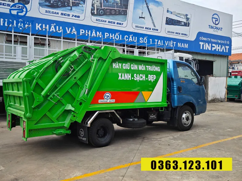 xe ép rác 3 khối Thaco Kia 250- có sẵn, giao ngay