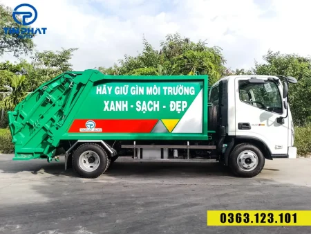 xe ép rác 6 khối thaco linker- xe có sẵn, giao ngay.