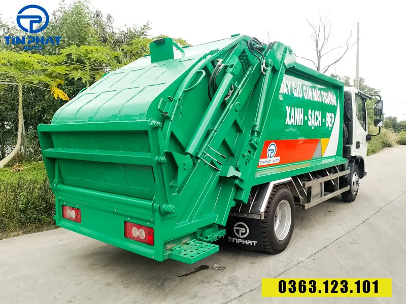 xe ép rác 6 khối thaco linker- xylanh Italia