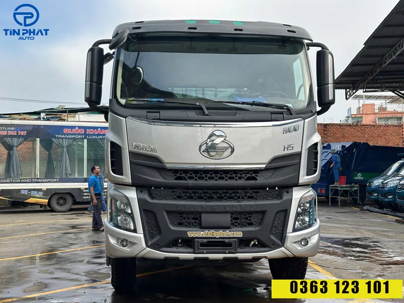 xe ép rác 22 khối chenglong h5- cabin xám, đỏ.