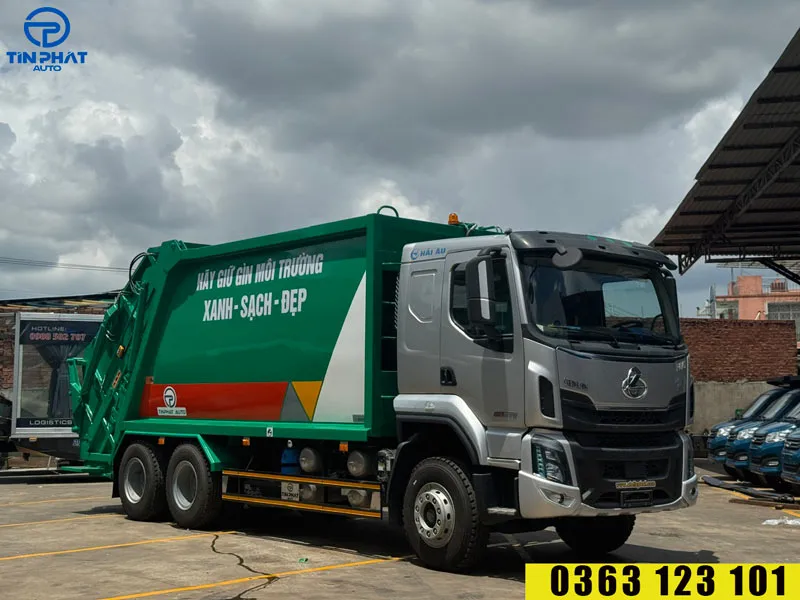xe ép rác 22 khối chenglong h5- máng xúc.