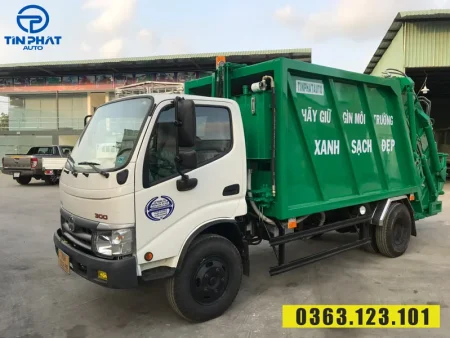 xe cuốn ép rác 6 khối Hino mới nhất
