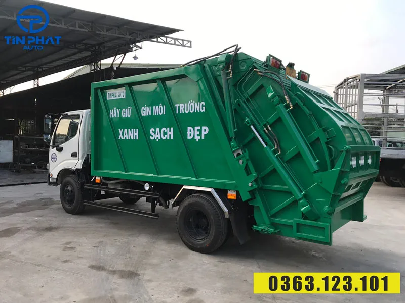 Xe cuốn ép rác 6 khối Hino - sẵn giao ngay