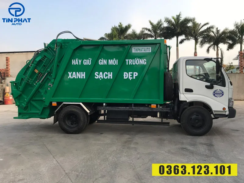 Giá xe cuốn ép rác 6 khối Hino