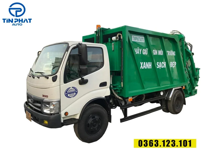 xe ép rác 6 khối hino mới