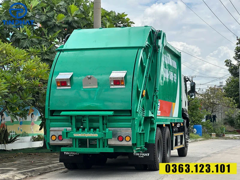 xe cuốn ép rác 22 khối isuzu- xylanh nhập khẩu Ý