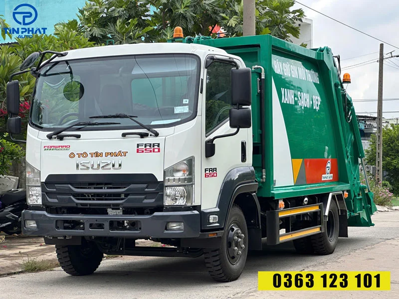 xe ép rác 9 khối isuzu