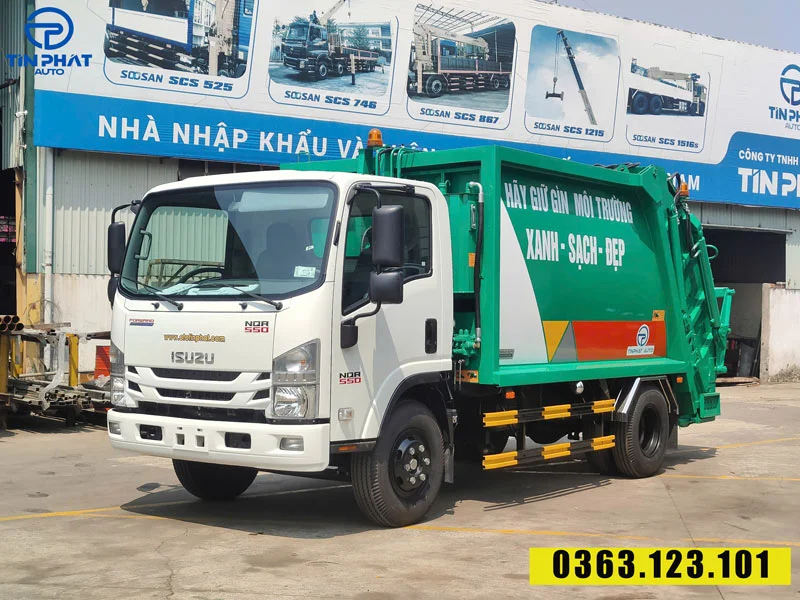 xe ép rác 8 khối isuzu