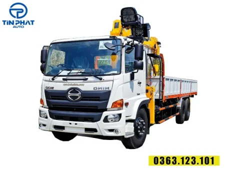 Xe Hino 3 Chân Gắn Cẩu Soosan 8 Tấn.
