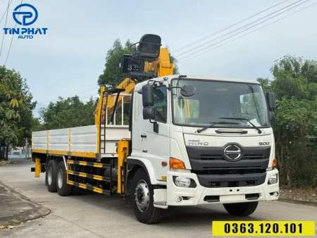 Giá xe tải Hino FM gắn cẩu Soosan 8 tấn 7 khúc.