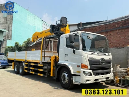 xe tải Hino FM gắn cẩu Soosan 8 tấn 7 khúc - xe 2026 mới nhất.