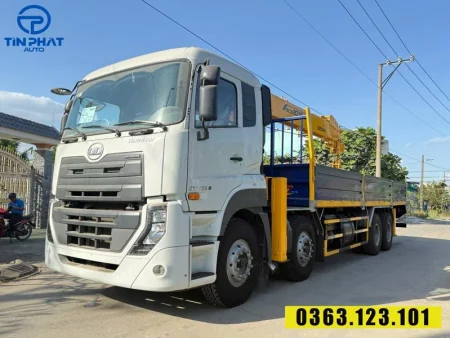 xe ud 4 chân gắn cẩu soosan 12 tấn - Bảo hành bảo dưỡng tại Ô Tô Tín Phát.